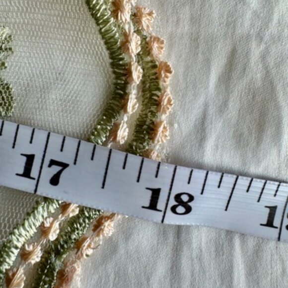 White Mesh With Pink Floral Embroidered Pattern T Shirt - Picture 7 of 7